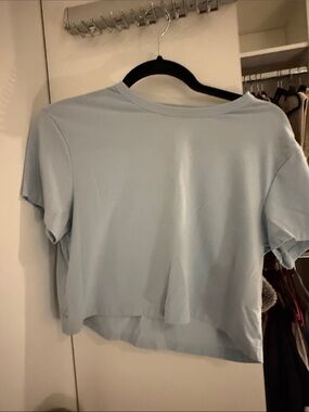Cuts Clothing Light Blue Cropped Tee